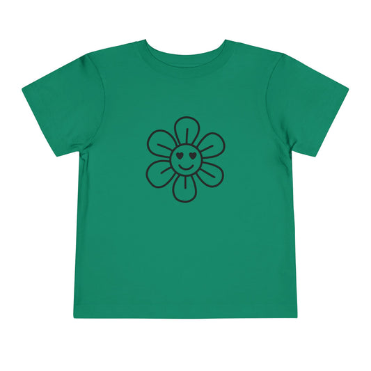 Happy Flower Toddler Short Sleeve Tee - Cute & Comfortable Kids T-Shirt