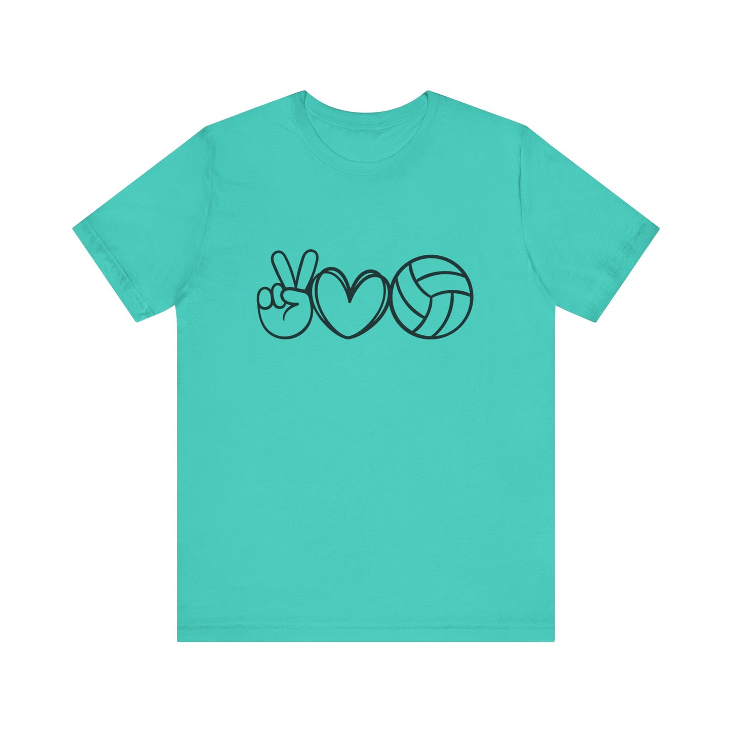 Peace Love Volleyball Unisex Jersey Tee