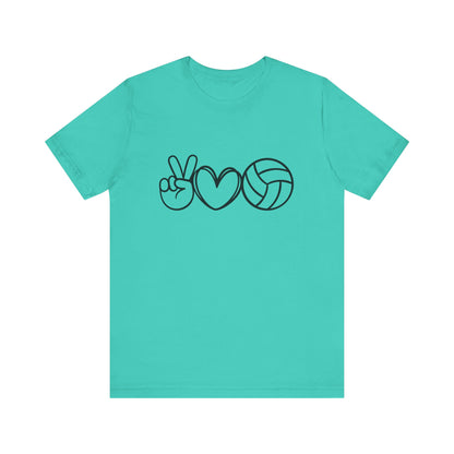 Peace Love Volleyball Unisex Jersey Tee