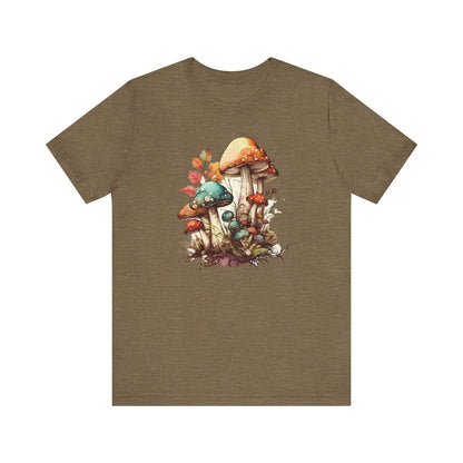 Whimsical Mushroom Graphic Tee - Nature Lover's Unisex Jersey T-Shirt