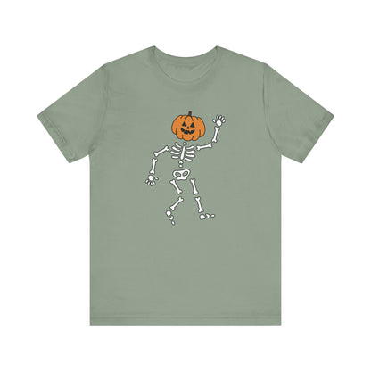 Halloween Skeleton Tee, Fun T-Shirt for Fall Celebrations, Spooky Season Outfit, Perfect for Costume Parties, Trick or Treat Events