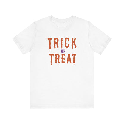 Halloween Trick or Treat Tee, T-Shirt, Spooky Outfit, Fall Festivities, Halloween Costume, October Celebration
