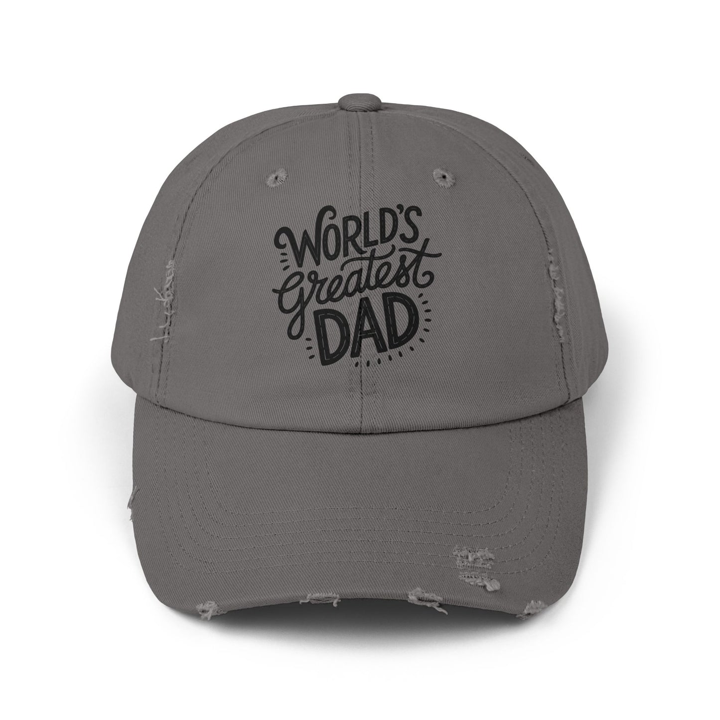 World's Greatest Dad Distressed Cap - Perfect Father's Day Gift