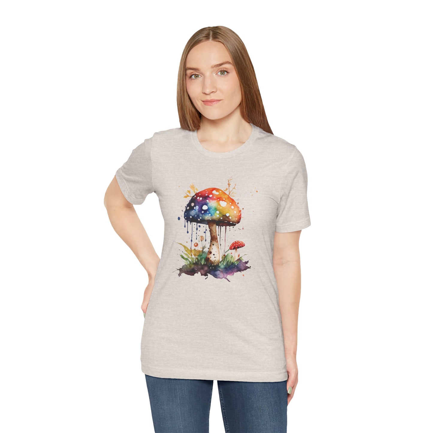 Colorful Mushroom Art Unisex Tee - Playful & Whimsical Design for Nature Lovers