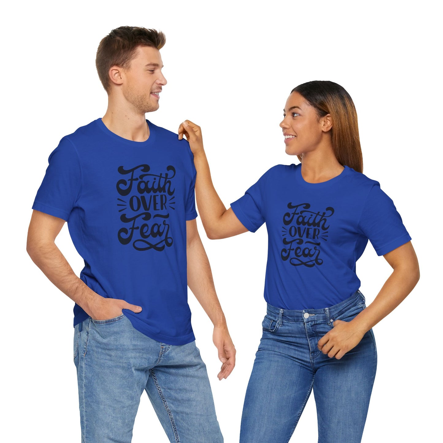 Faith Over Fear Unisex Jersey Tee - Inspirational Motivational Shirt