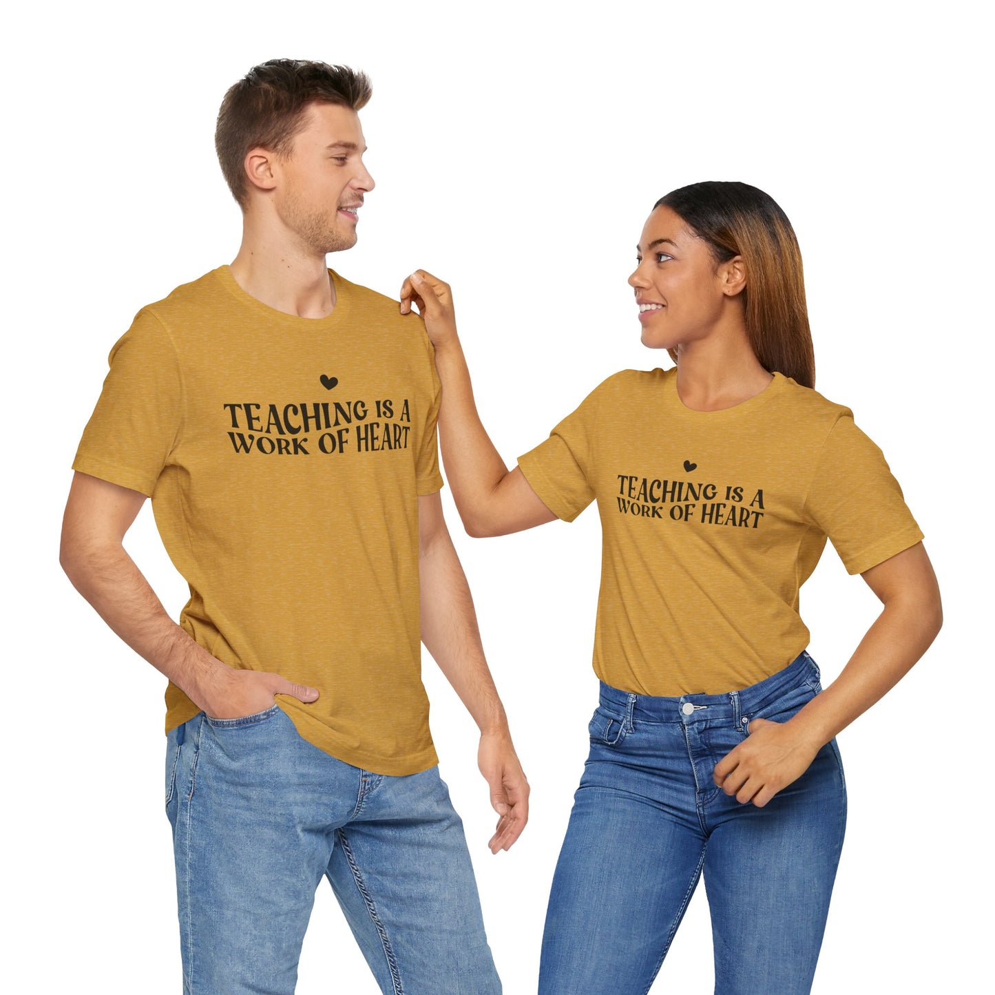 Teaching is a Work of Heart Tee | Unisex Jersey Short Sleeve T-Shirt for Educators