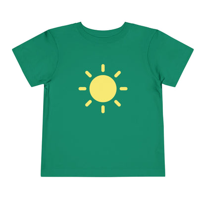 Sunny Days Toddler Short Sleeve Tee - Bright Yellow Sun Design for Playful Kids