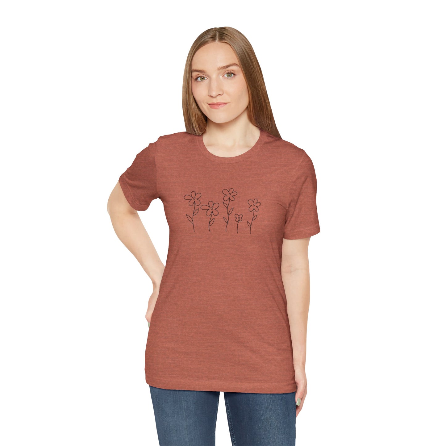 Floral Graphic Tee - Casual Comfort for Nature Lovers