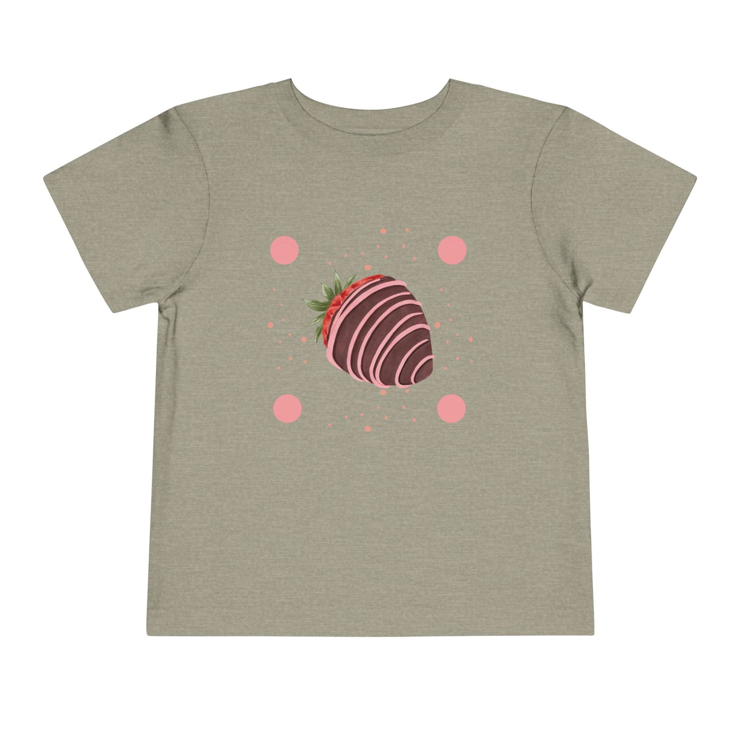 Chocolate Strawberry Toddler Tee - Cute Short Sleeve Kids Shirt for Birthdays & Special Occasions