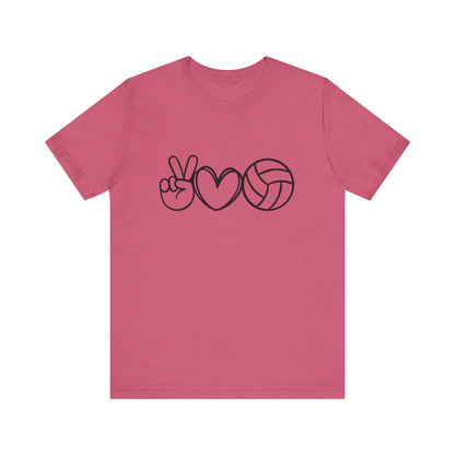 Peace Love Volleyball Unisex Jersey Tee