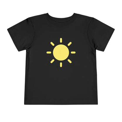 Sunny Days Toddler Short Sleeve Tee - Bright Yellow Sun Design for Playful Kids