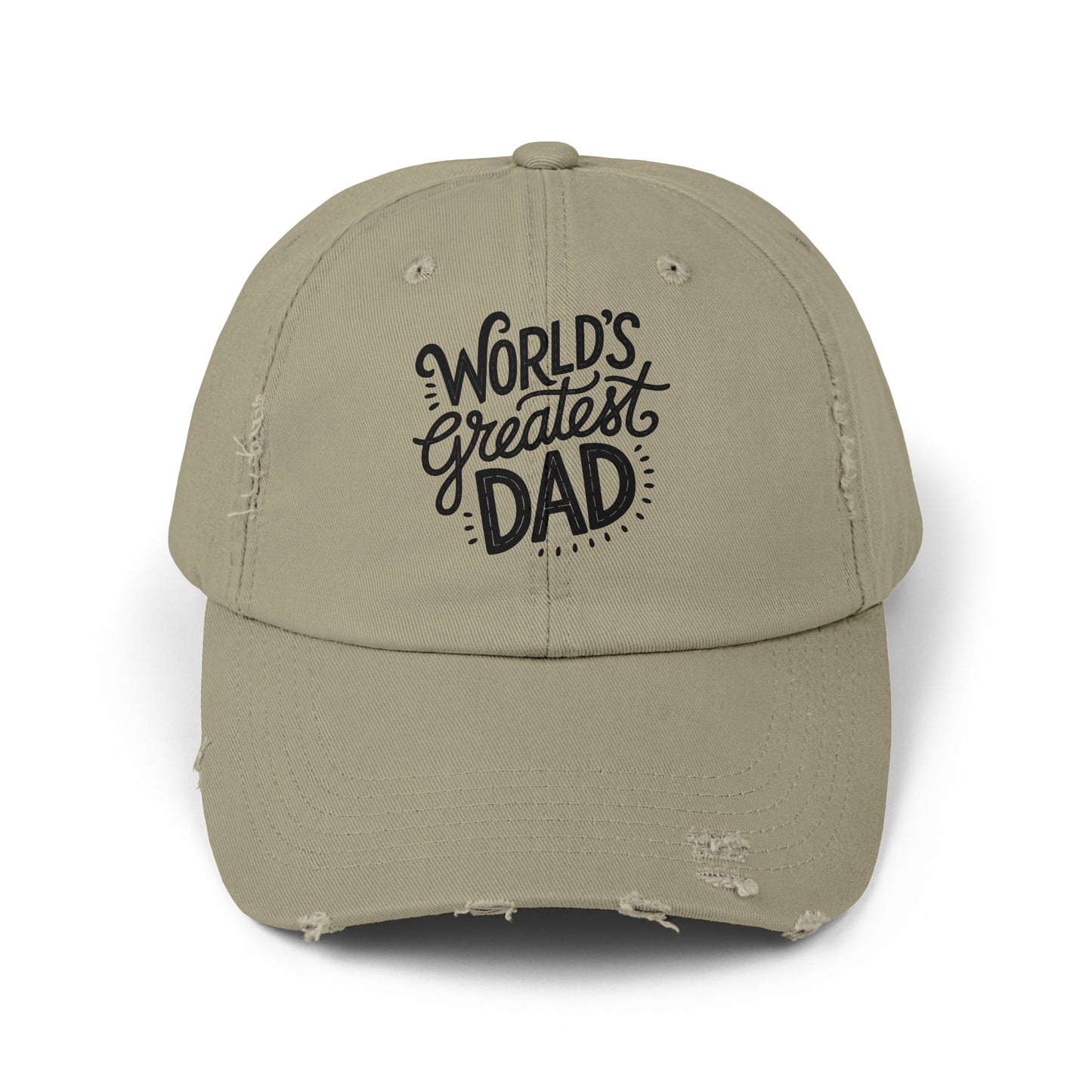 World's Greatest Dad Distressed Cap - Perfect Father's Day Gift
