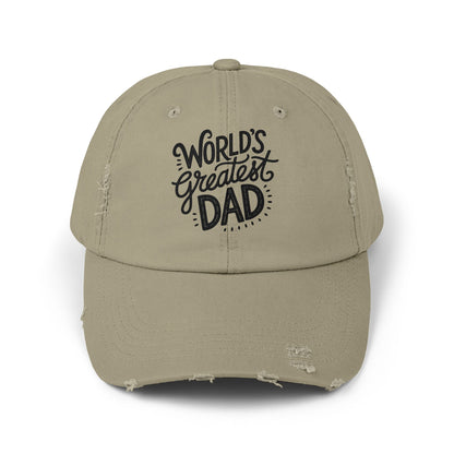 World's Greatest Dad Distressed Cap - Perfect Father's Day Gift