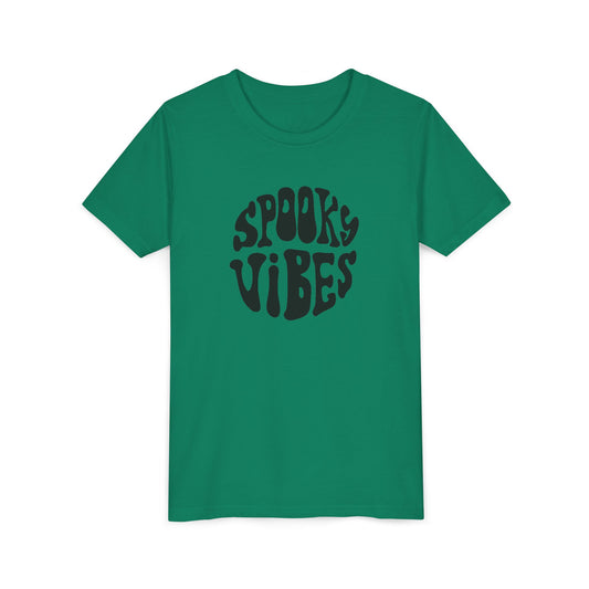Spooky Vibes Youth Tee, Halloween Shirt, Kids Graphic Tee, Fun Costume Top, Autumn Apparel, Party Wear