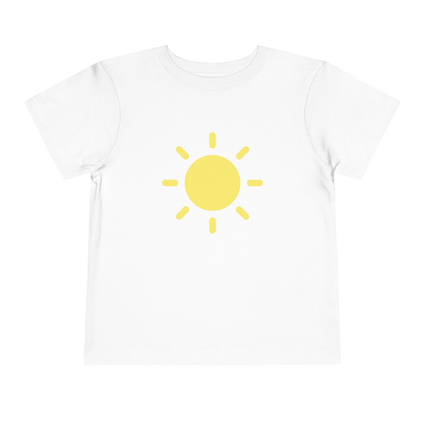 Sunny Days Toddler Short Sleeve Tee - Bright Yellow Sun Design for Playful Kids