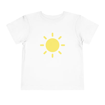 Sunny Days Toddler Short Sleeve Tee - Bright Yellow Sun Design for Playful Kids