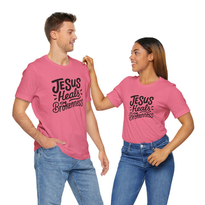 Inspirational Christian Tee - "Jesus Heals Brokenness"