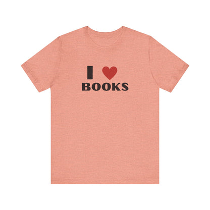 I ❤️ Books Unisex Jersey Tee - Perfect Gift for Book Lovers