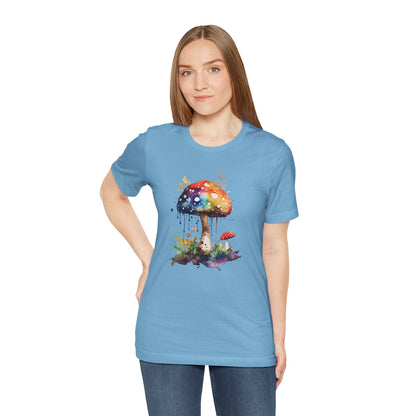 Colorful Mushroom Art Unisex Tee - Playful & Whimsical Design for Nature Lovers