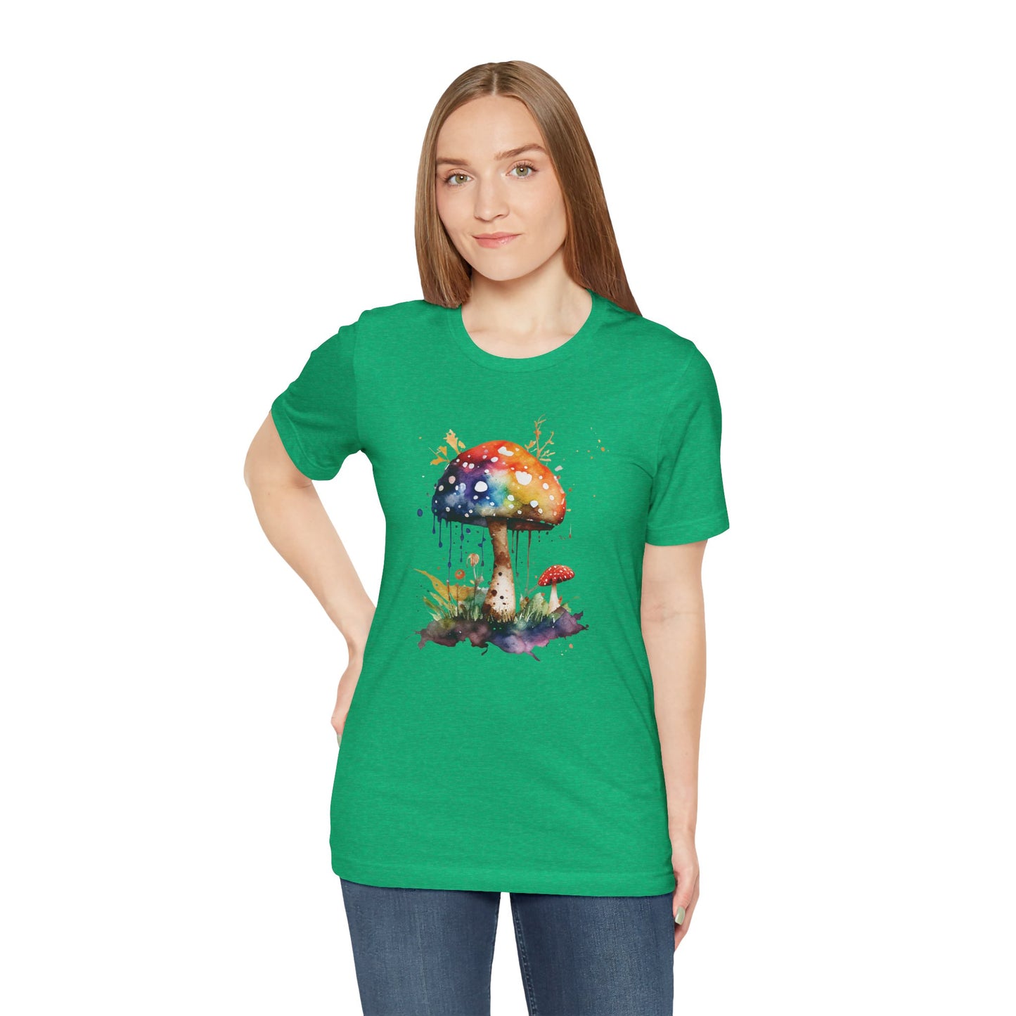 Colorful Mushroom Art Unisex Tee - Playful & Whimsical Design for Nature Lovers