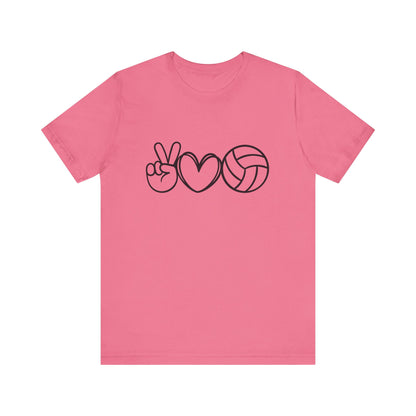 Peace Love Volleyball Unisex Jersey Tee