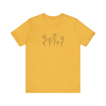 Floral Graphic Tee - Casual Comfort for Nature Lovers
