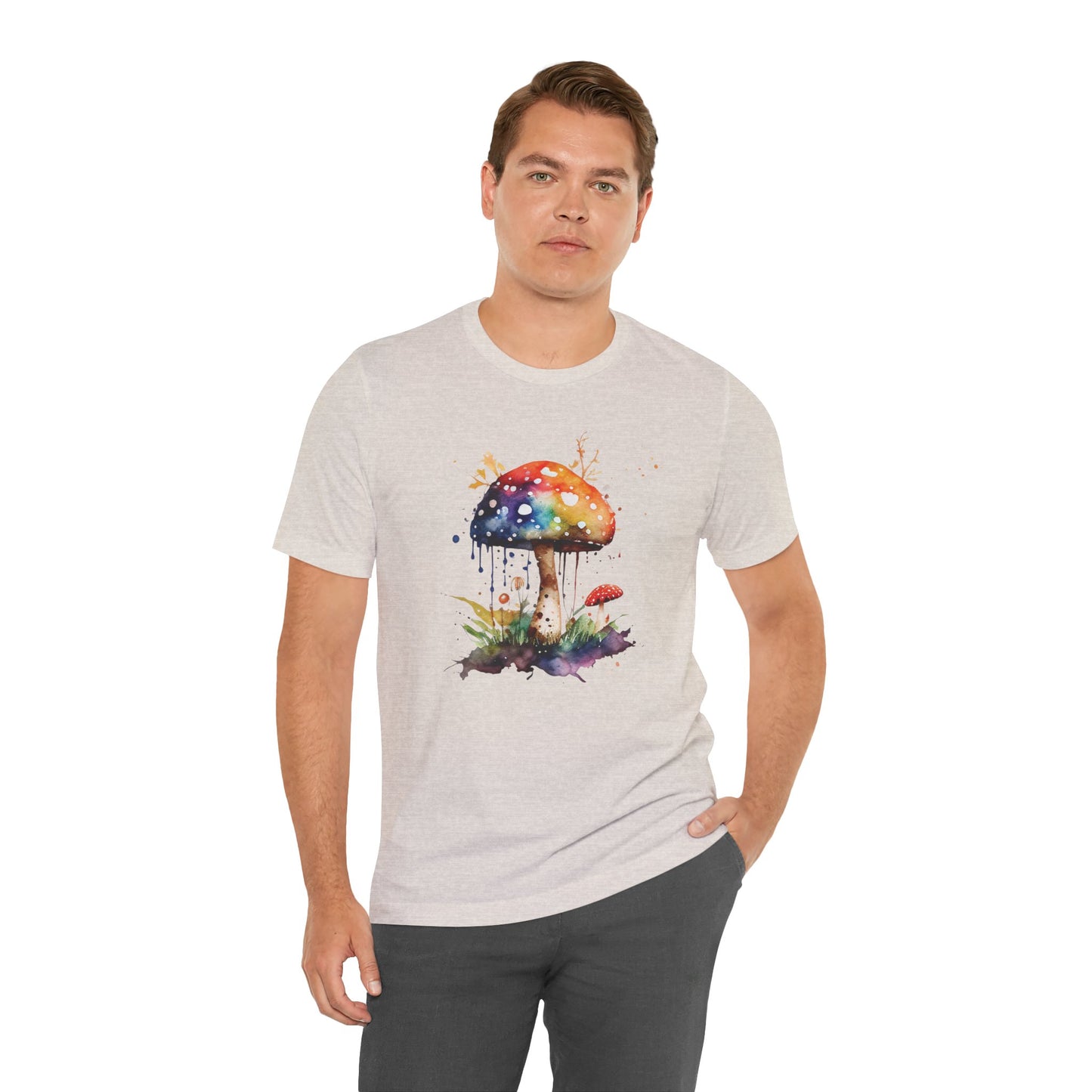 Colorful Mushroom Art Unisex Tee - Playful & Whimsical Design for Nature Lovers