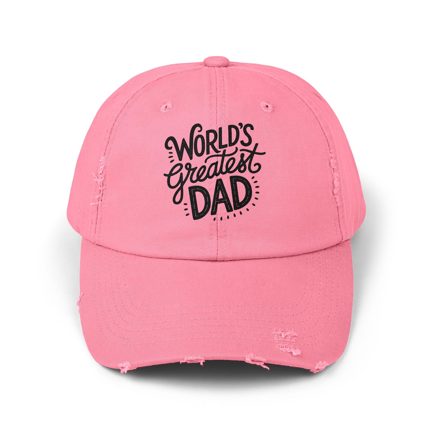 World's Greatest Dad Distressed Cap - Perfect Father's Day Gift