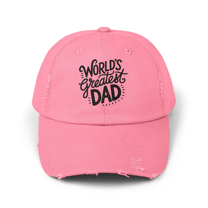 World's Greatest Dad Distressed Cap - Perfect Father's Day Gift