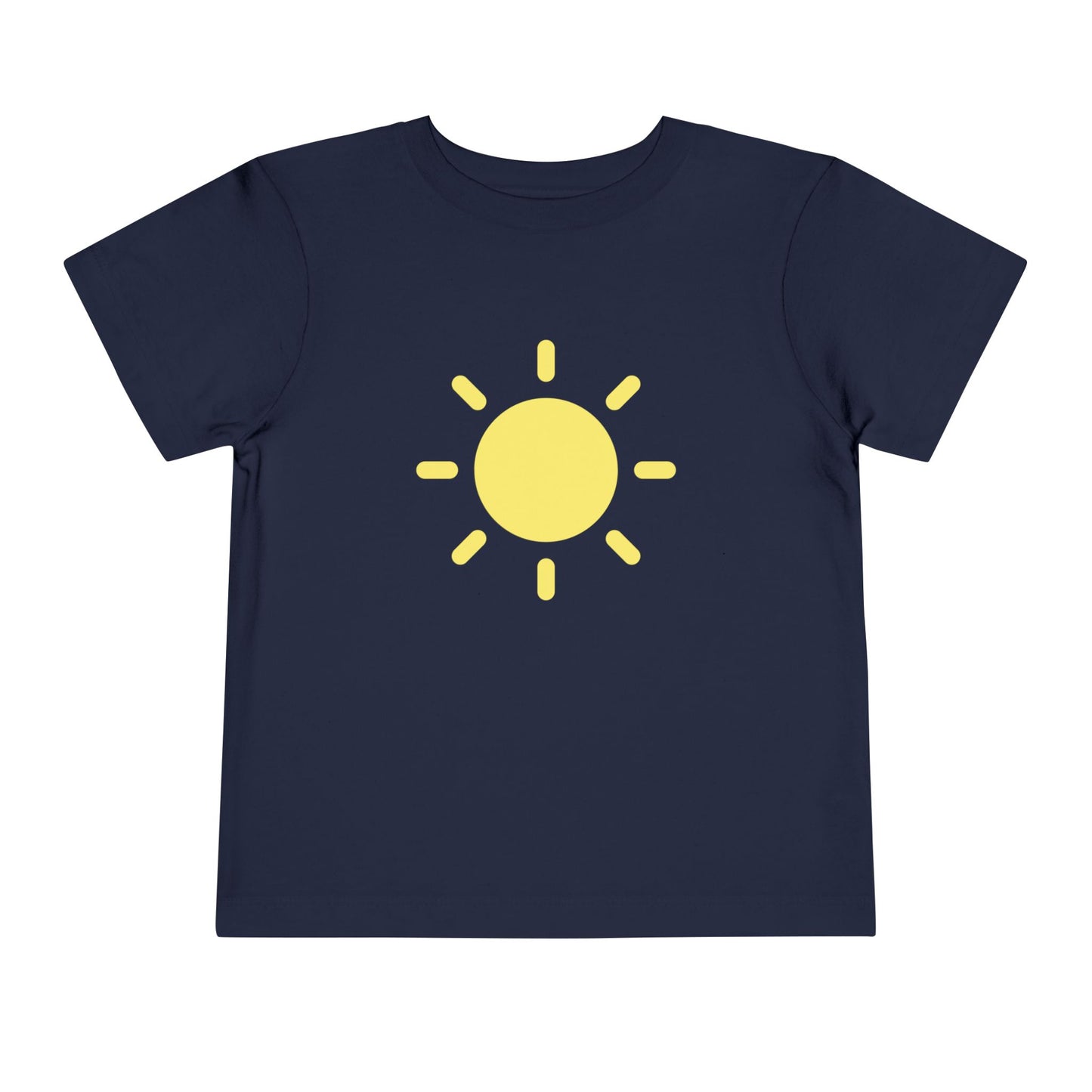 Sunny Days Toddler Short Sleeve Tee - Bright Yellow Sun Design for Playful Kids