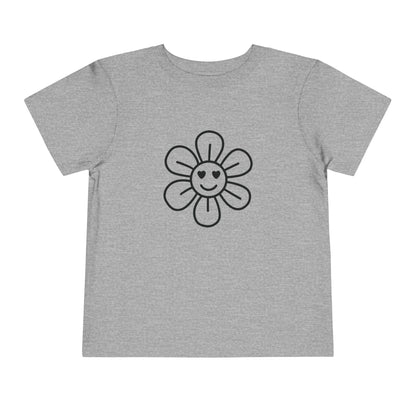 Happy Flower Toddler Short Sleeve Tee - Cute & Comfortable Kids T-Shirt