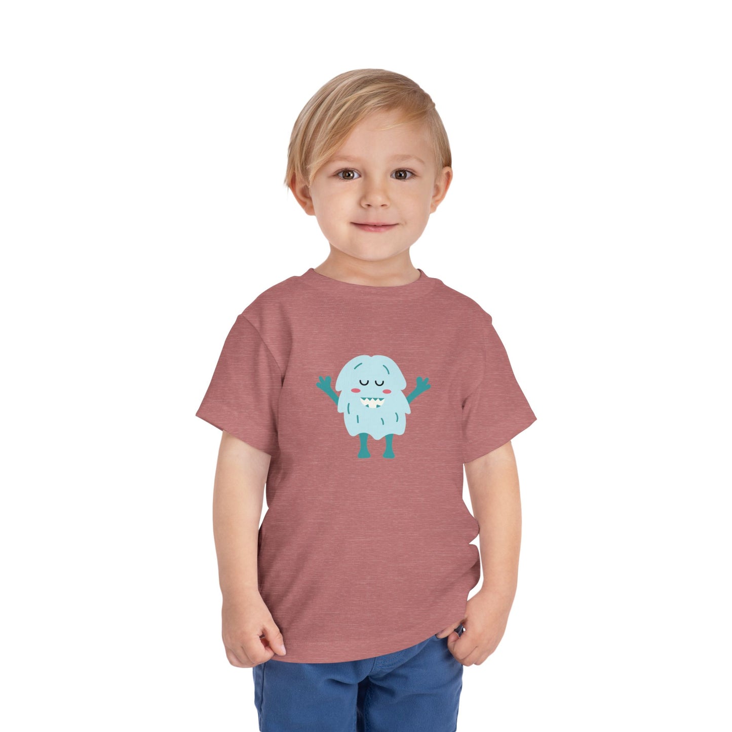 Cute Monster Toddler Short Sleeve Tee - Adorable Playful Shirt for Kids