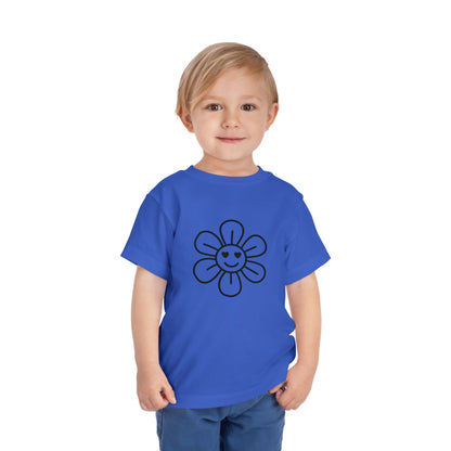 Happy Flower Toddler Short Sleeve Tee - Cute & Comfortable Kids T-Shirt