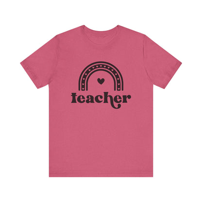 Teacher Rainbow Tee - Unisex Short Sleeve T-Shirt