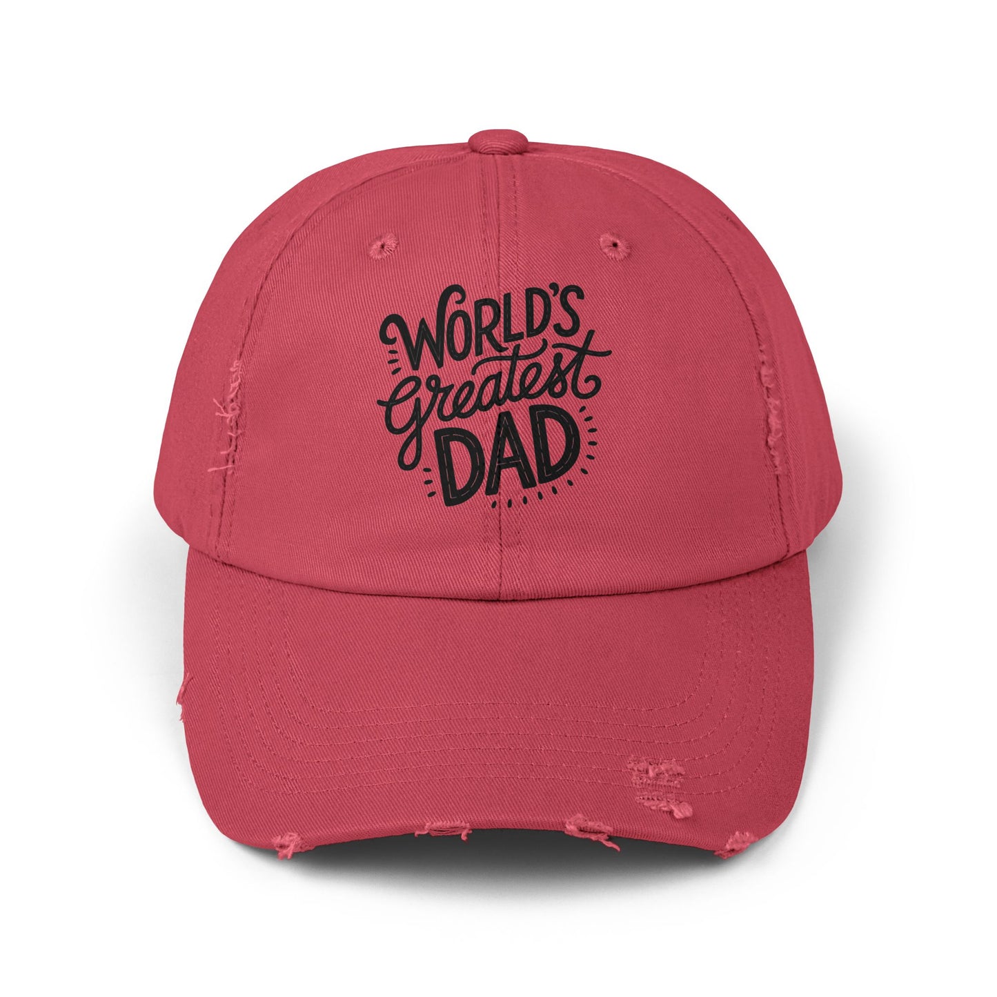 World's Greatest Dad Distressed Cap - Perfect Father's Day Gift