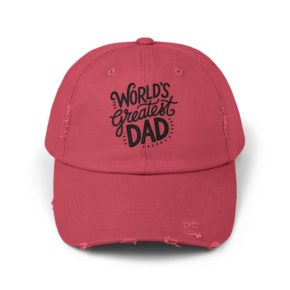 World's Greatest Dad Distressed Cap - Perfect Father's Day Gift