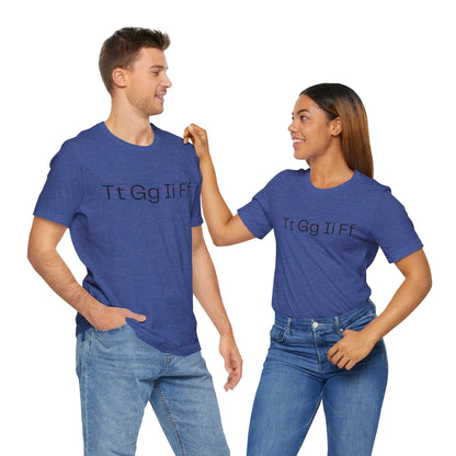 Stylish ABC Typography Unisex Tee | Casual T-Shirt, Lettering Top, Graphic Shirt, Unique Gift for Teachers, Everyday Wear