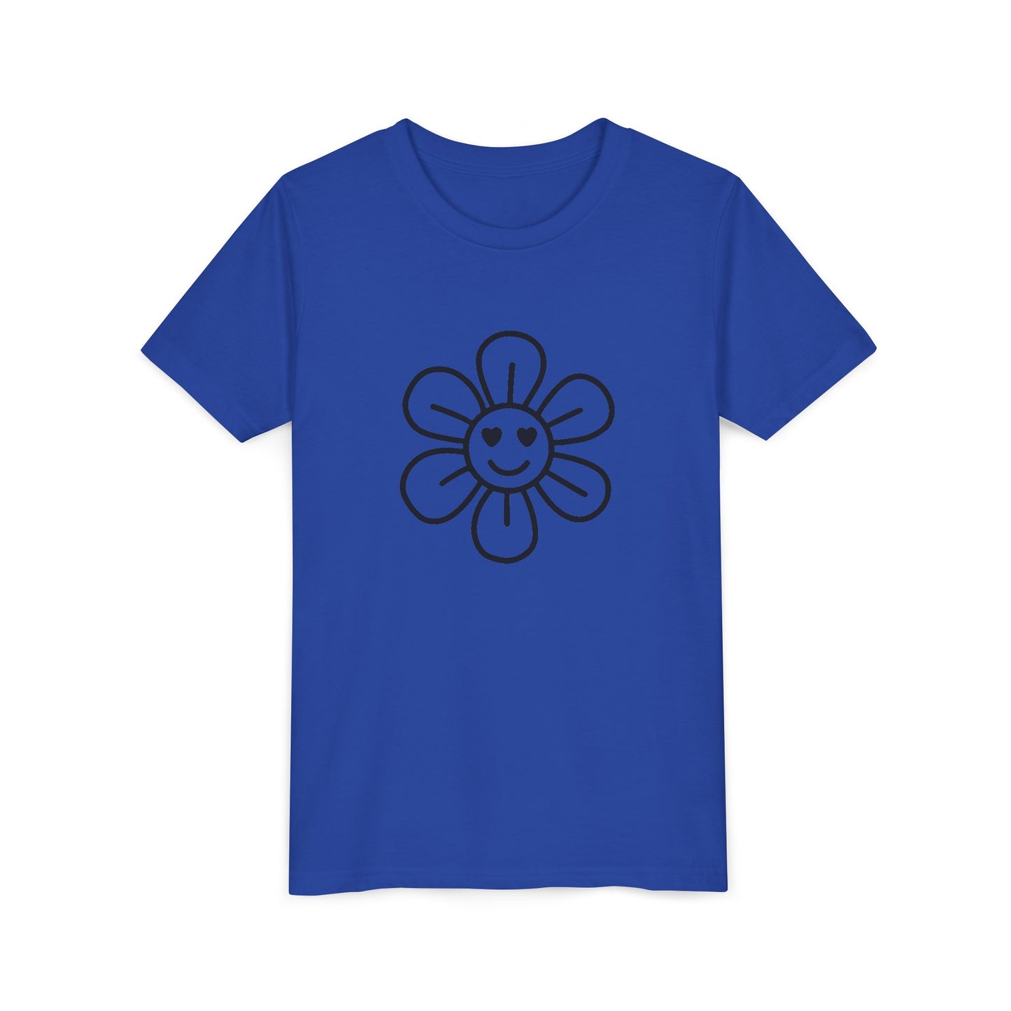 Cute Flower Youth Short Sleeve Tee - Happy Kids Tee for Summer & Beaming Occasions