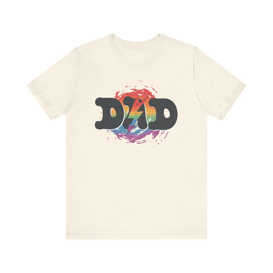 Colorful ‘DAD’ Graphic Tee - Casual Father's Day Gift
