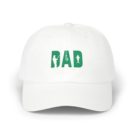 Fishing Dad Cap - Stylish White Hat for Fathers Who Love Fishing