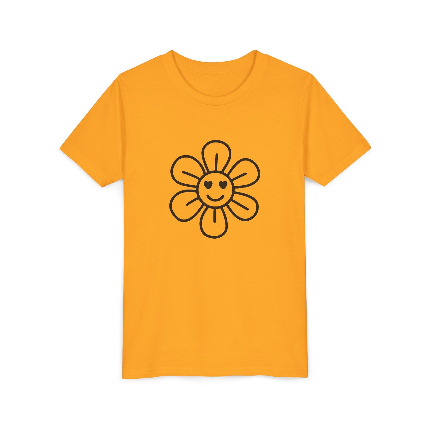 Cute Flower Youth Short Sleeve Tee - Happy Kids Tee for Summer & Beaming Occasions