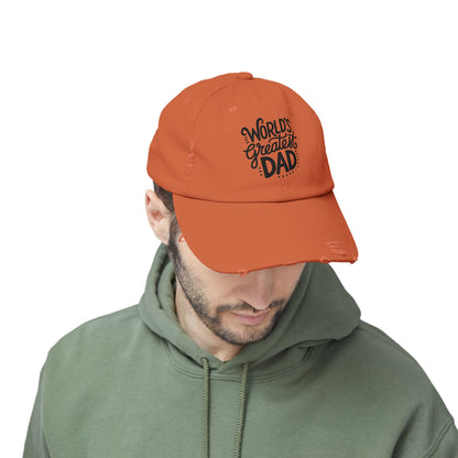 World's Greatest Dad Distressed Cap - Perfect Father's Day Gift