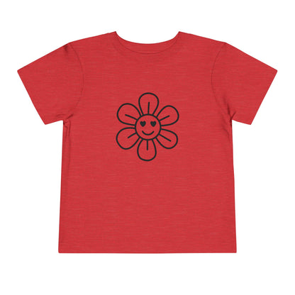 Happy Flower Toddler Short Sleeve Tee - Cute & Comfortable Kids T-Shirt