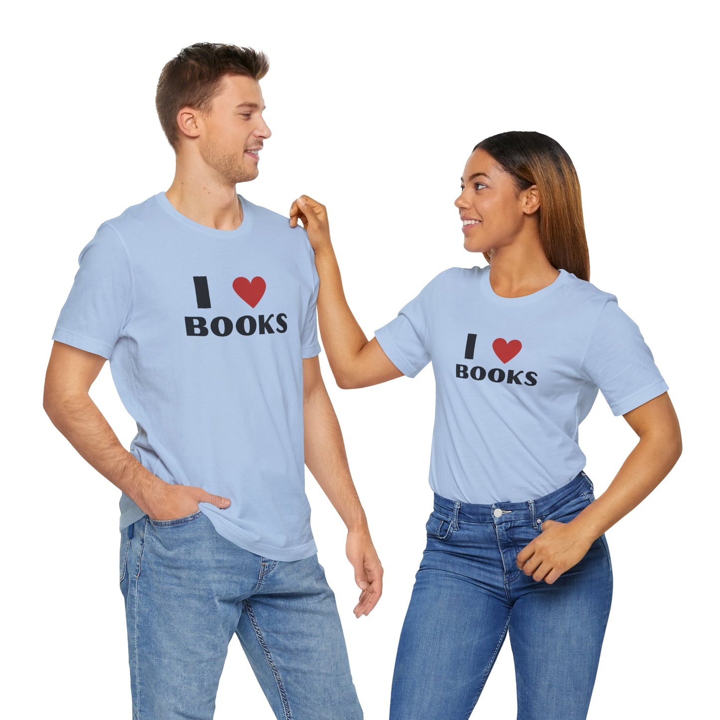 I ❤️ Books Unisex Jersey Tee - Perfect Gift for Book Lovers