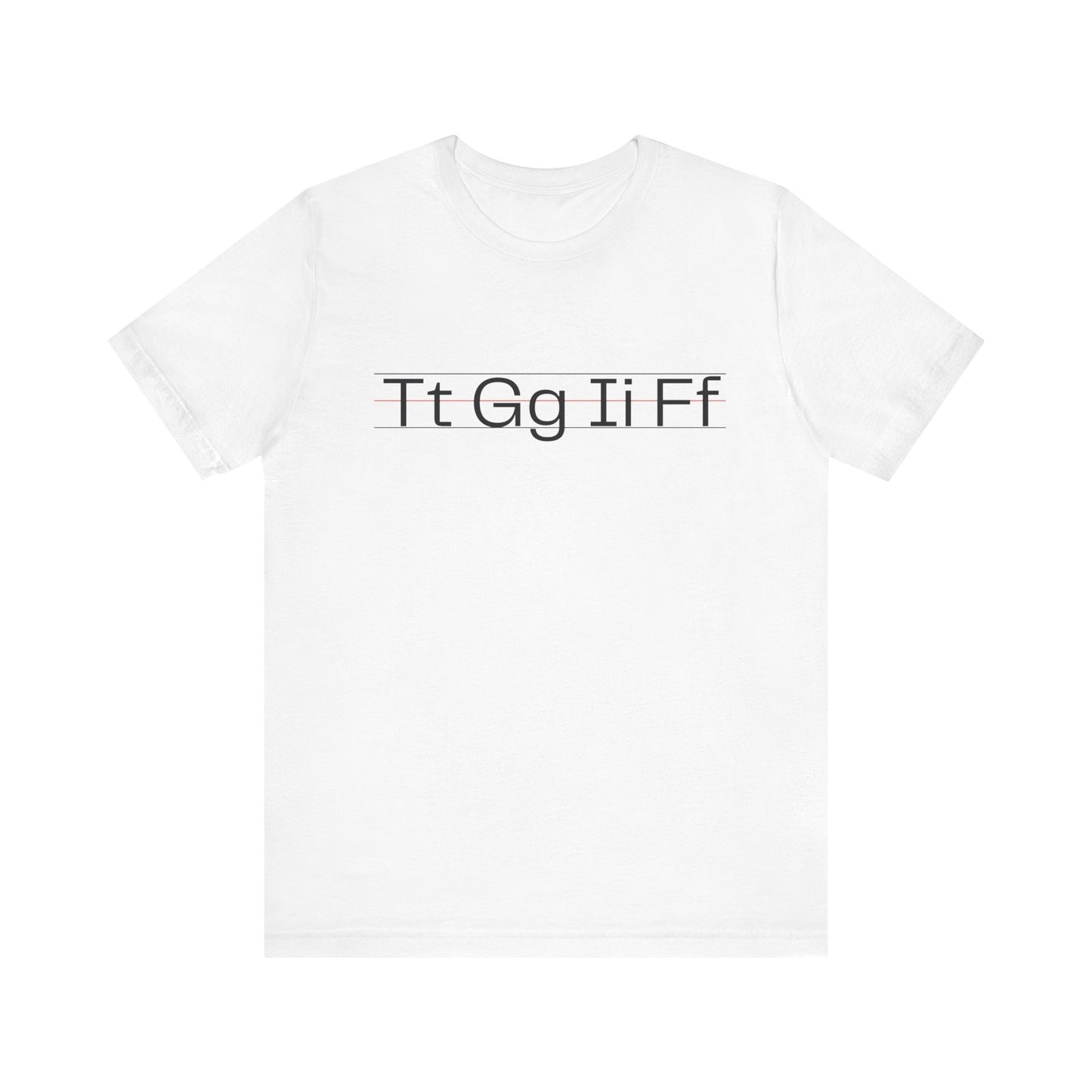 Stylish ABC Typography Unisex Tee | Casual T-Shirt, Lettering Top, Graphic Shirt, Unique Gift for Teachers, Everyday Wear