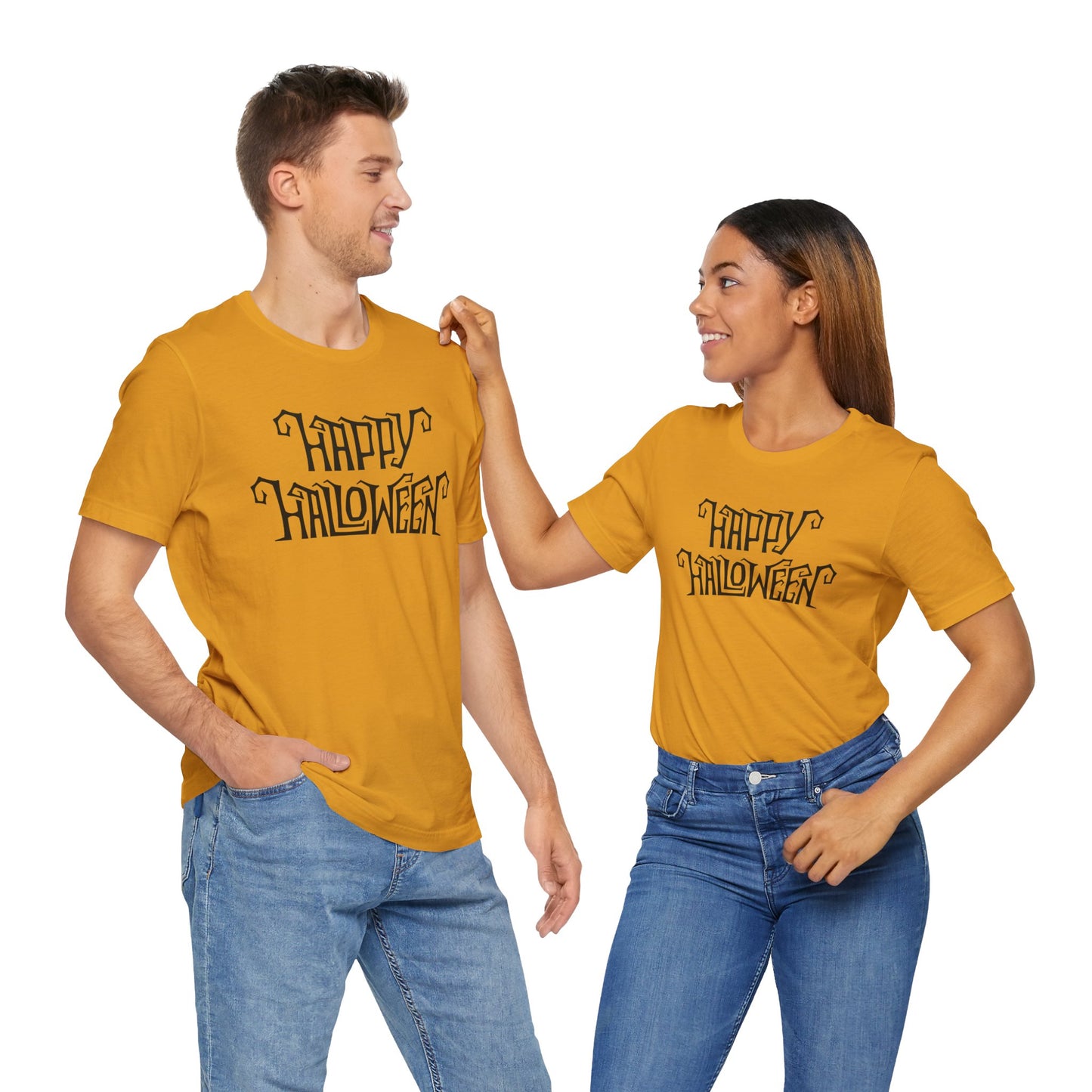 Happy Halloween Tee, Spooky Graphic Shirt, Festive Fall Apparel, Halloween Costume Top, Halloween Party Wear