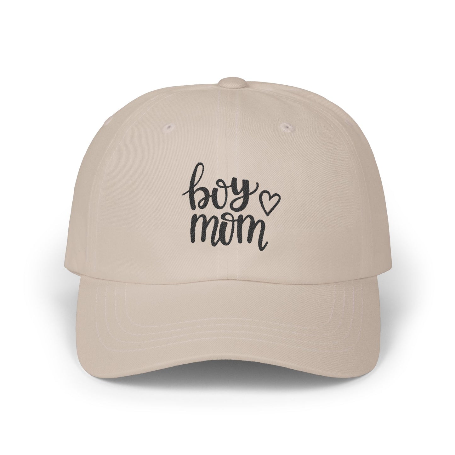 Boy Mom Classic Dad Cap - Stylish White Hat for Proud Mothers
