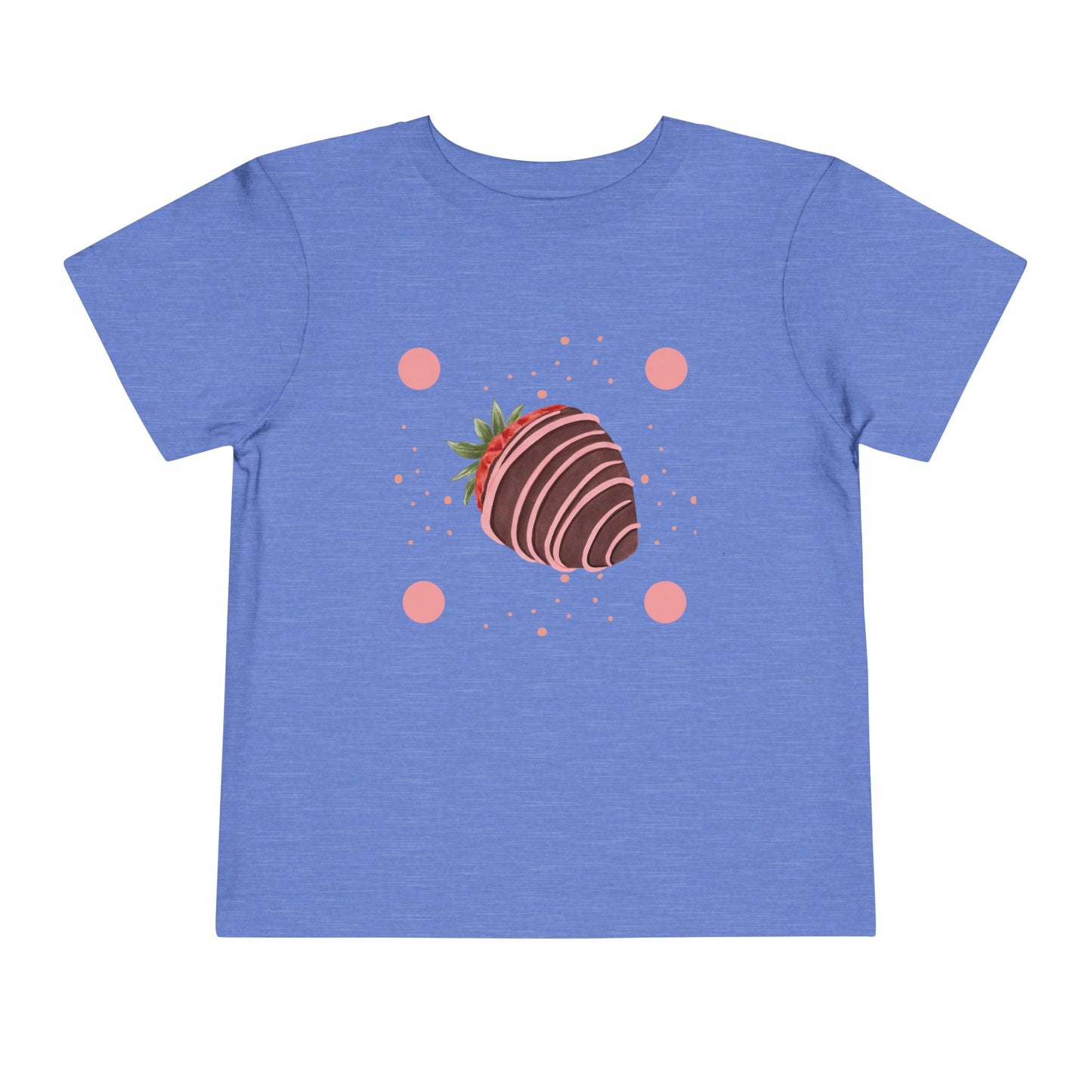 Chocolate Strawberry Toddler Tee - Cute Short Sleeve Kids Shirt for Birthdays & Special Occasions