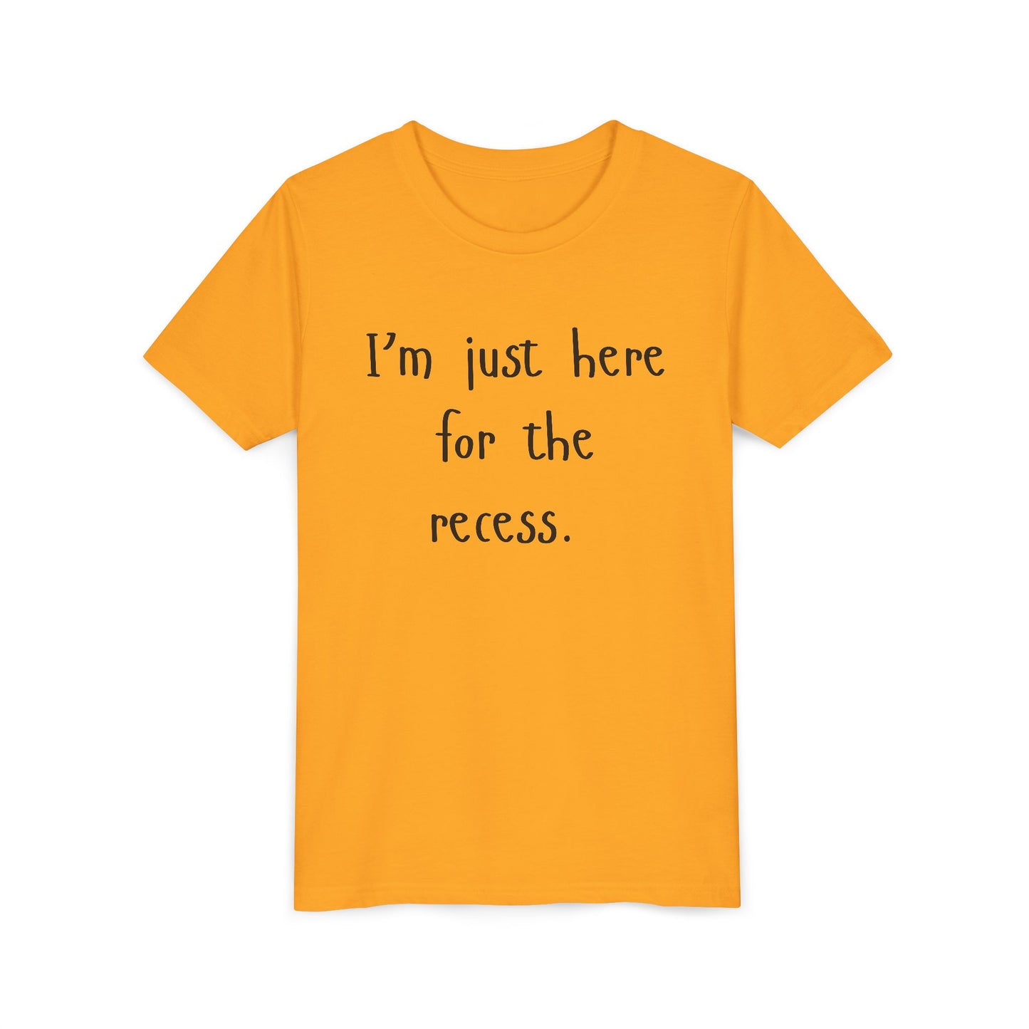 Youth Casual Tee, Fun T-Shirt for Kids, Graphic Shirt for Recess, Boys and Girls Summer Top, Ideal Back-to-School Gift