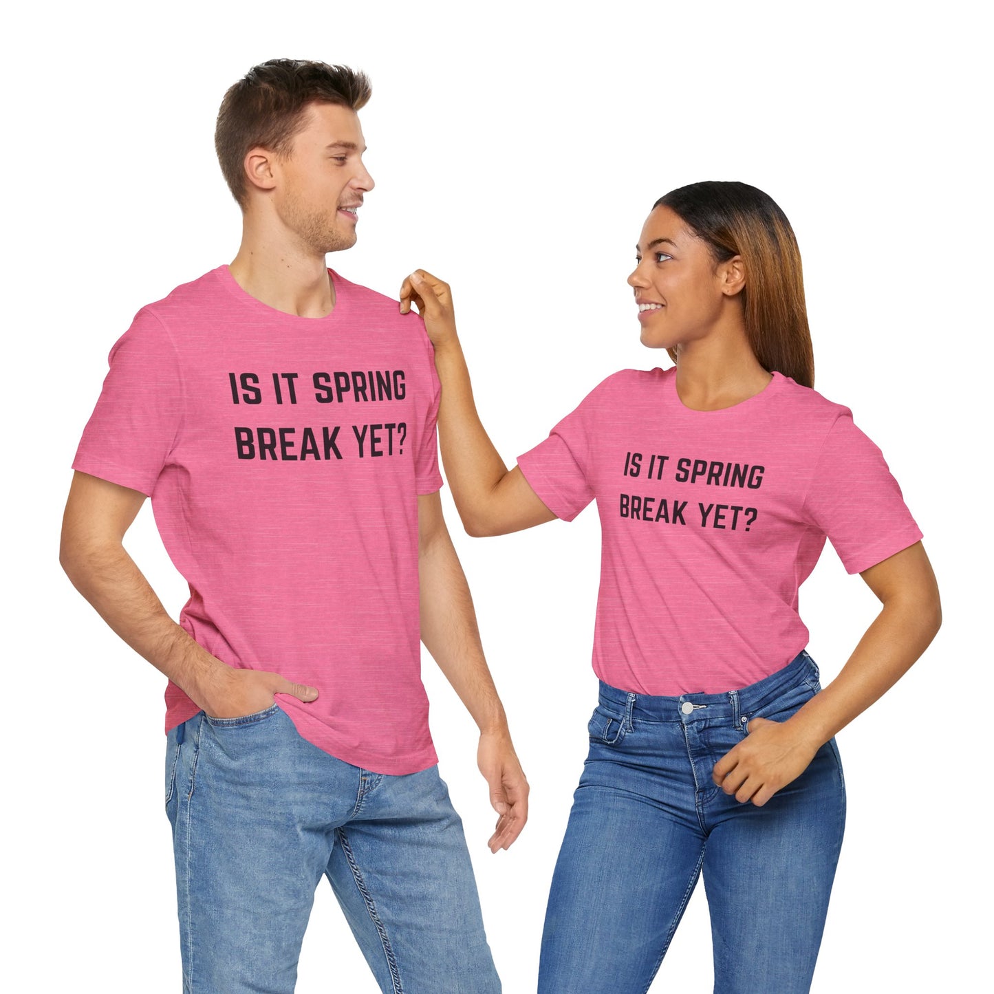 Unisex Jersey Short Sleeve Tee - "Is It Spring Break Yet?" Fun Vacation Shirt, Perfect for Spring Break, Summer, Casual Wear, Gifts